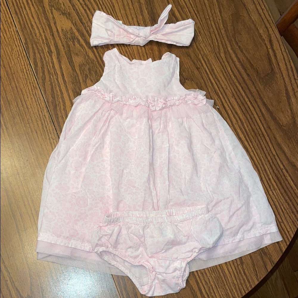 Pink Matching Hair Accessories Set with Bow